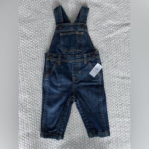 NWT old navy denim baby overalls size 6-12 months